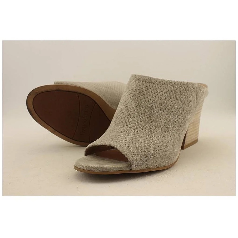 Franco Sarto Leather Feline Mule - Beige - Size 7